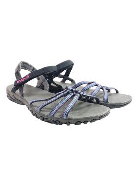 Teva Womens Size 8 Gray & Purple Strappy Sandals Lightweight Outdoor